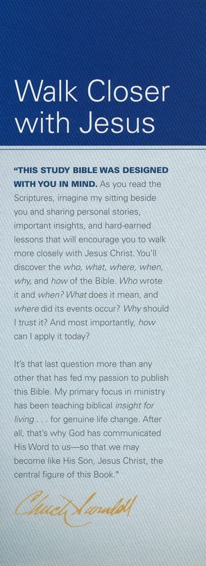 Tyndale NLT The Swindoll Study Bible (LeatherLike, Black) - Image 3