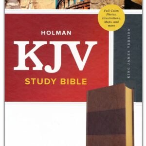KJV Study Bible, Full-Color--soft leather-look, saddle brown