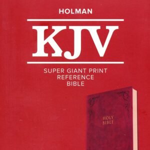 KJV Super Giant-Print Reference Bible--soft leather-look, burgundy