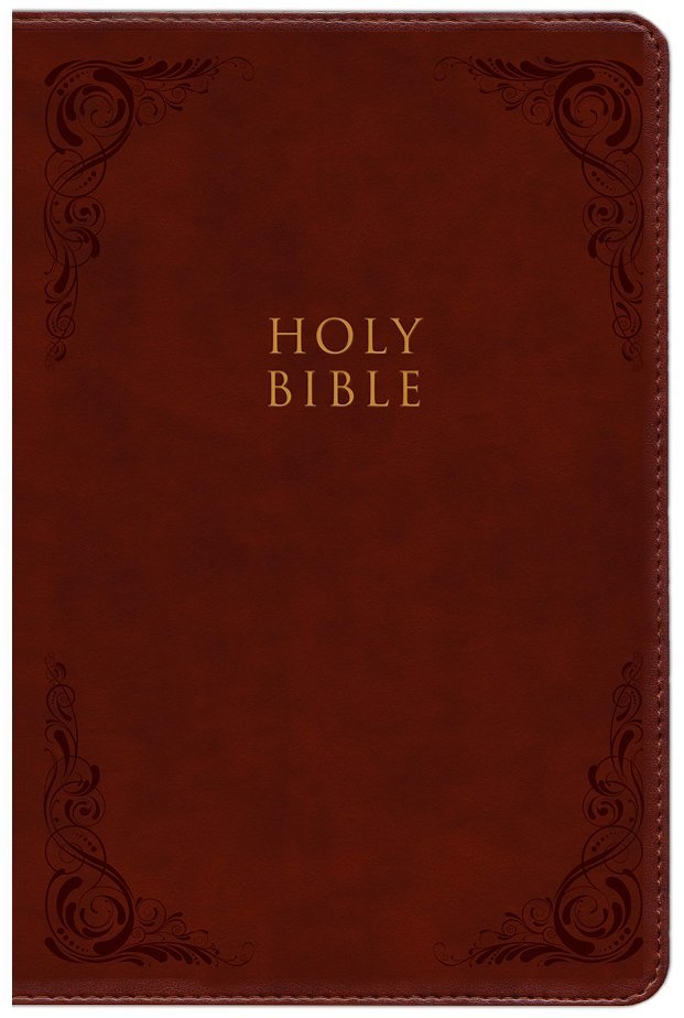 KJV Super Giant-Print Reference Bible--soft leather-look, burgundy - Image 2