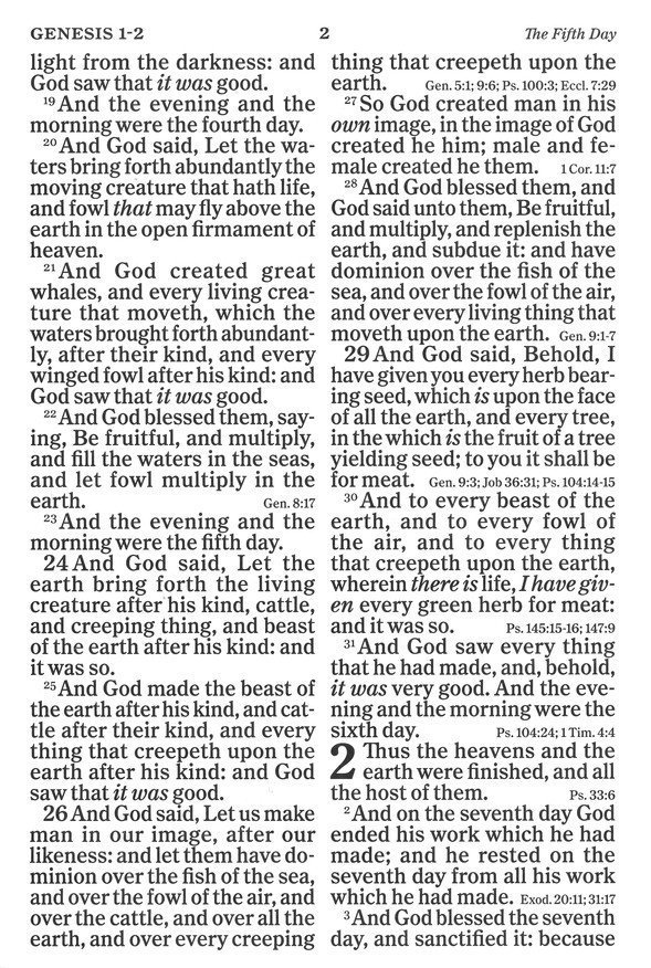 KJV Super Giant-Print Reference Bible--soft leather-look, burgundy - Image 4