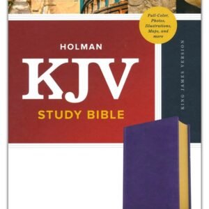 KJV Full-Color Study Bible--soft leather-look, plum