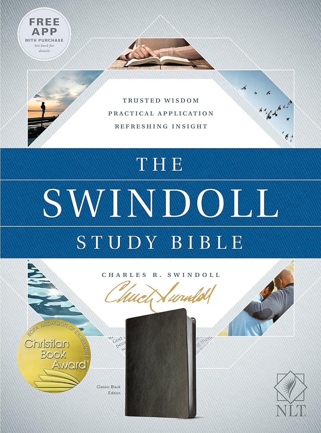 Tyndale NLT The Swindoll Study Bible (LeatherLike, Black)