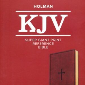 KJV Super Giant-Print Reference Bible--soft leather-look, brown