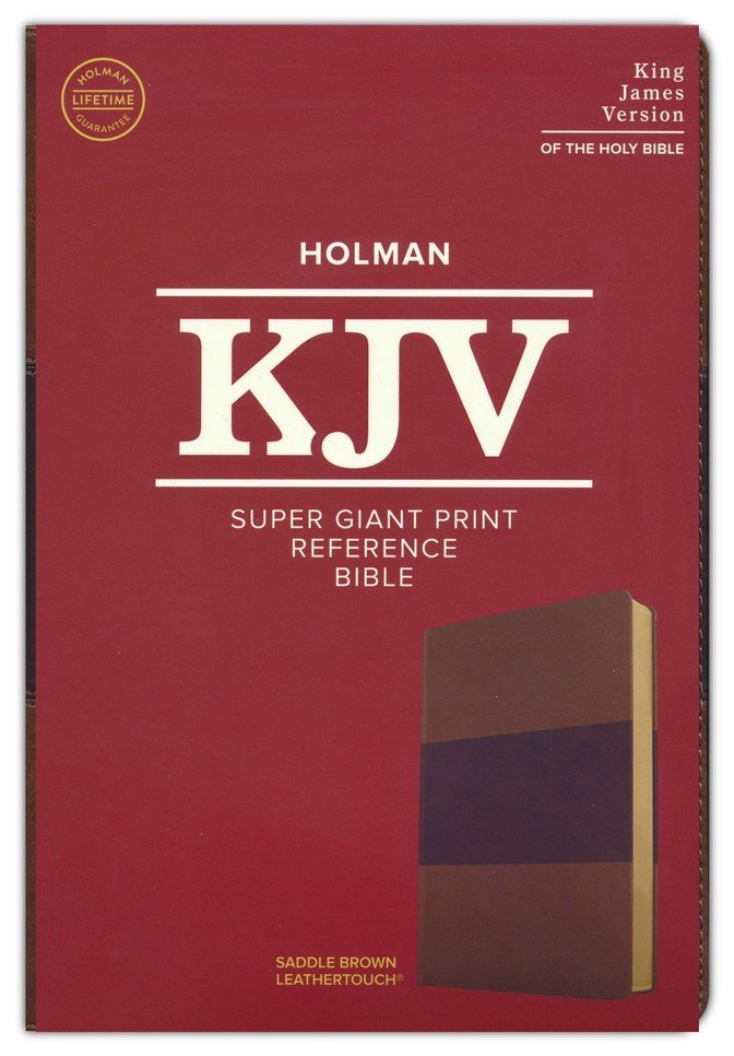 The KJV Super Giant Print Reference Bible,Soft leather-look, Saddle/Brown