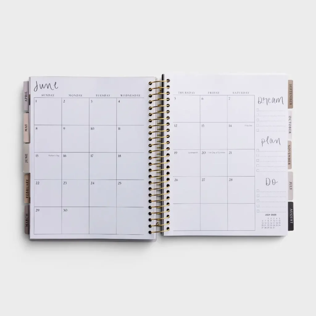 Dream Plan Do - 2024-2025 18-Month Inspirational Agenda Planner (July 2024 - December 2025)