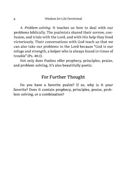 Wisdom for Life Devotional: 100 One-Minute Reflections from Psalms and Proverbs - Image 5